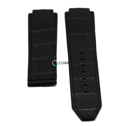 Каучуковый ремешок для мужских часов Hublot Big Bang Aero Bang черный RKH-006 - 10